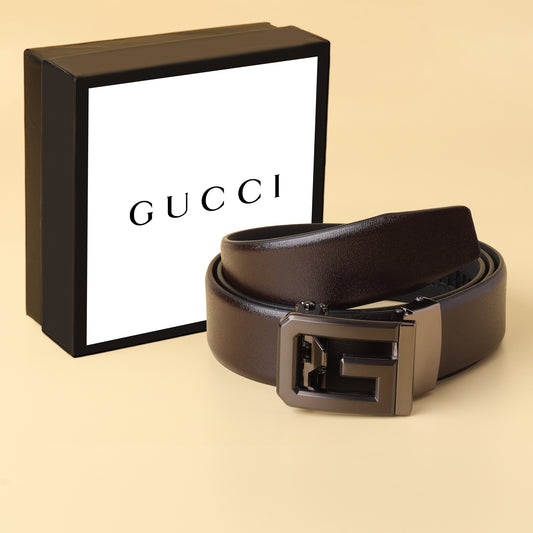 Leather Belt with G-Buckle