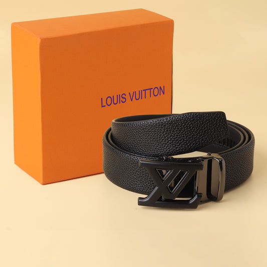 Vuitton Textured Black  Belt