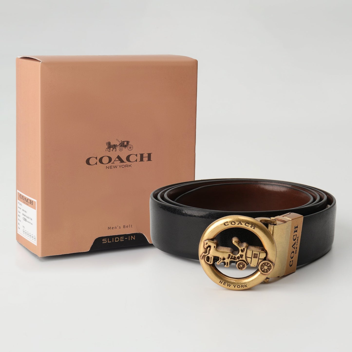 Heritage Round Buckle Belt – Antique Gold