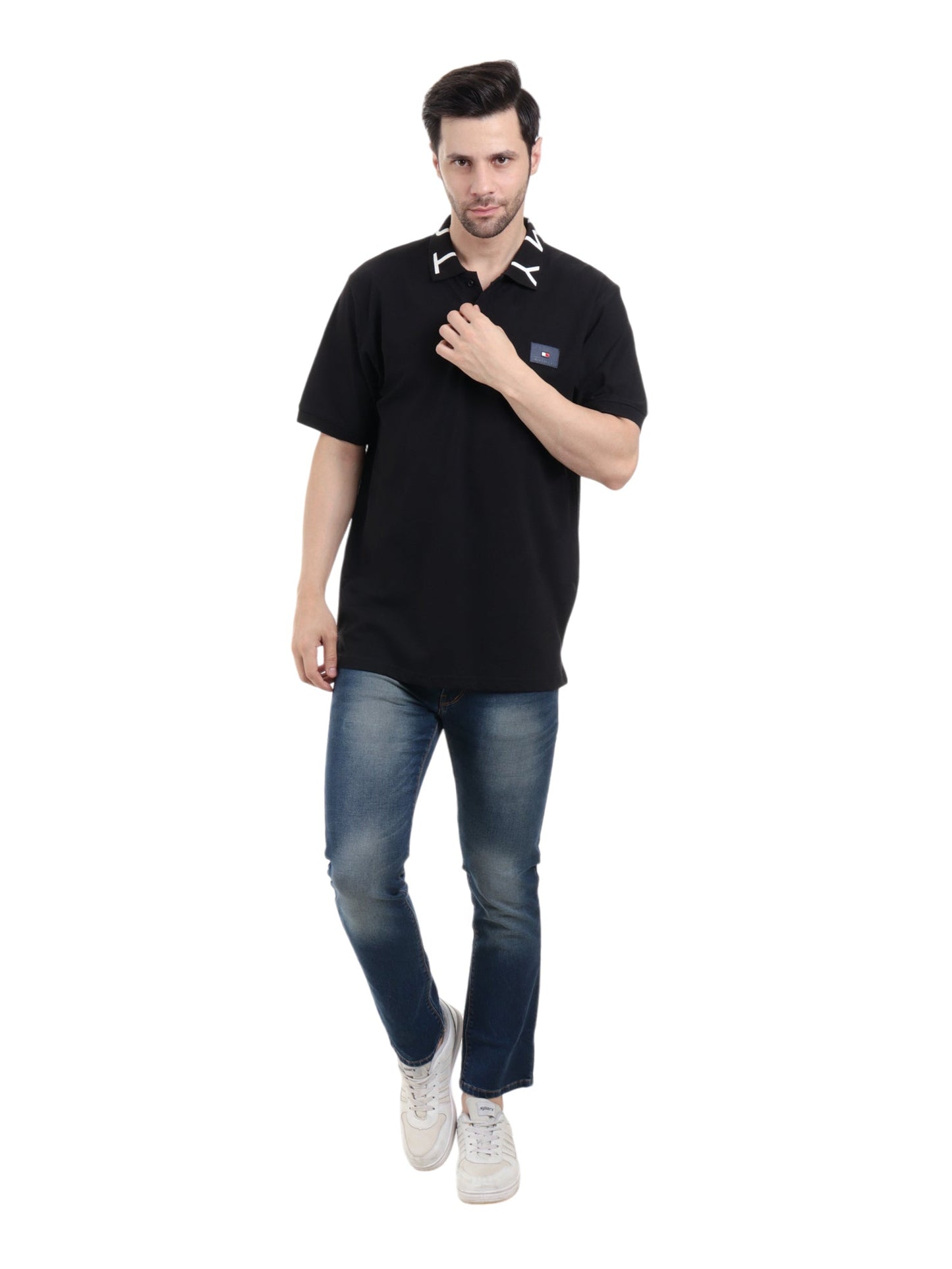 Monogram Icon Polo – Black