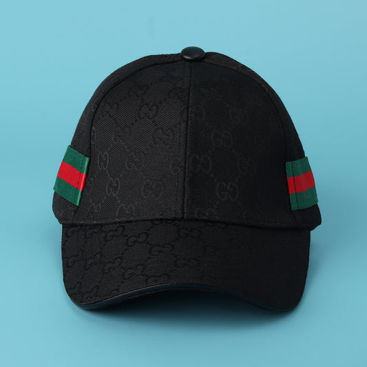 Gucci Black  Web Stripe Cap