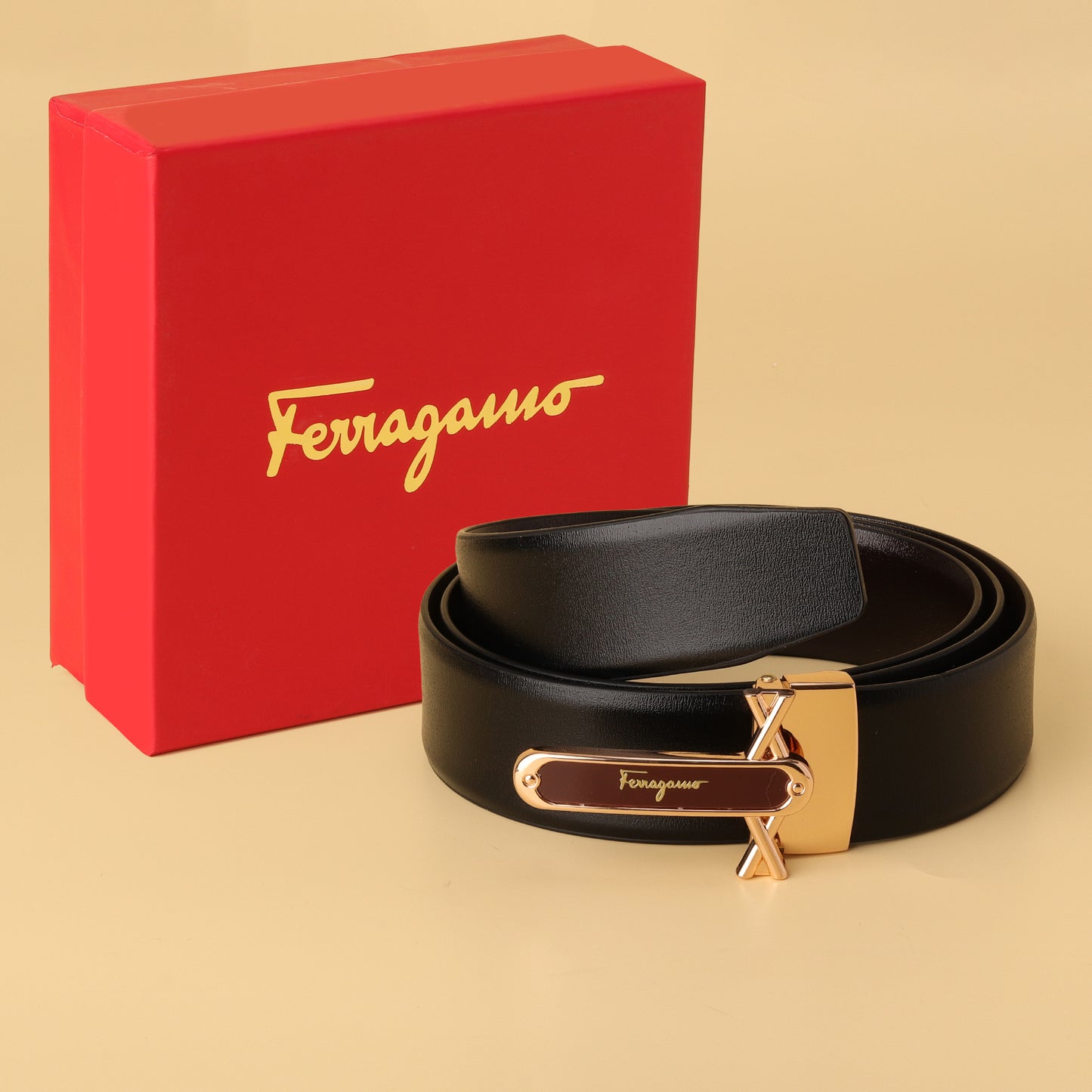 Gold-Tone Vara Buckle Belt