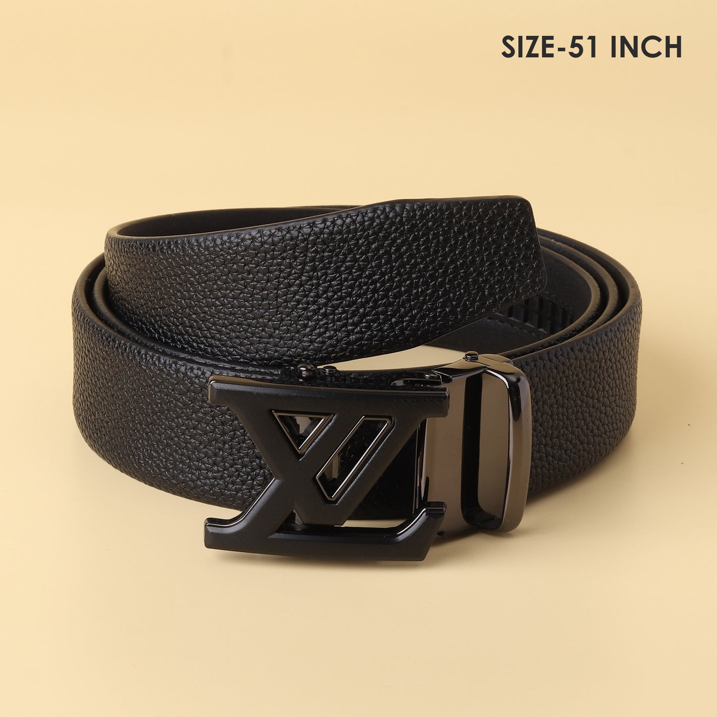 Vuitton Textured Black  Belt