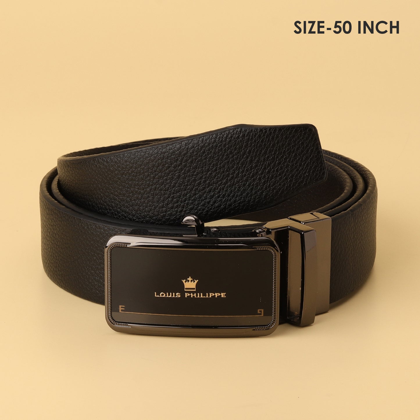 Philippe Reversible Black Leather Belt with Gloss Buckle