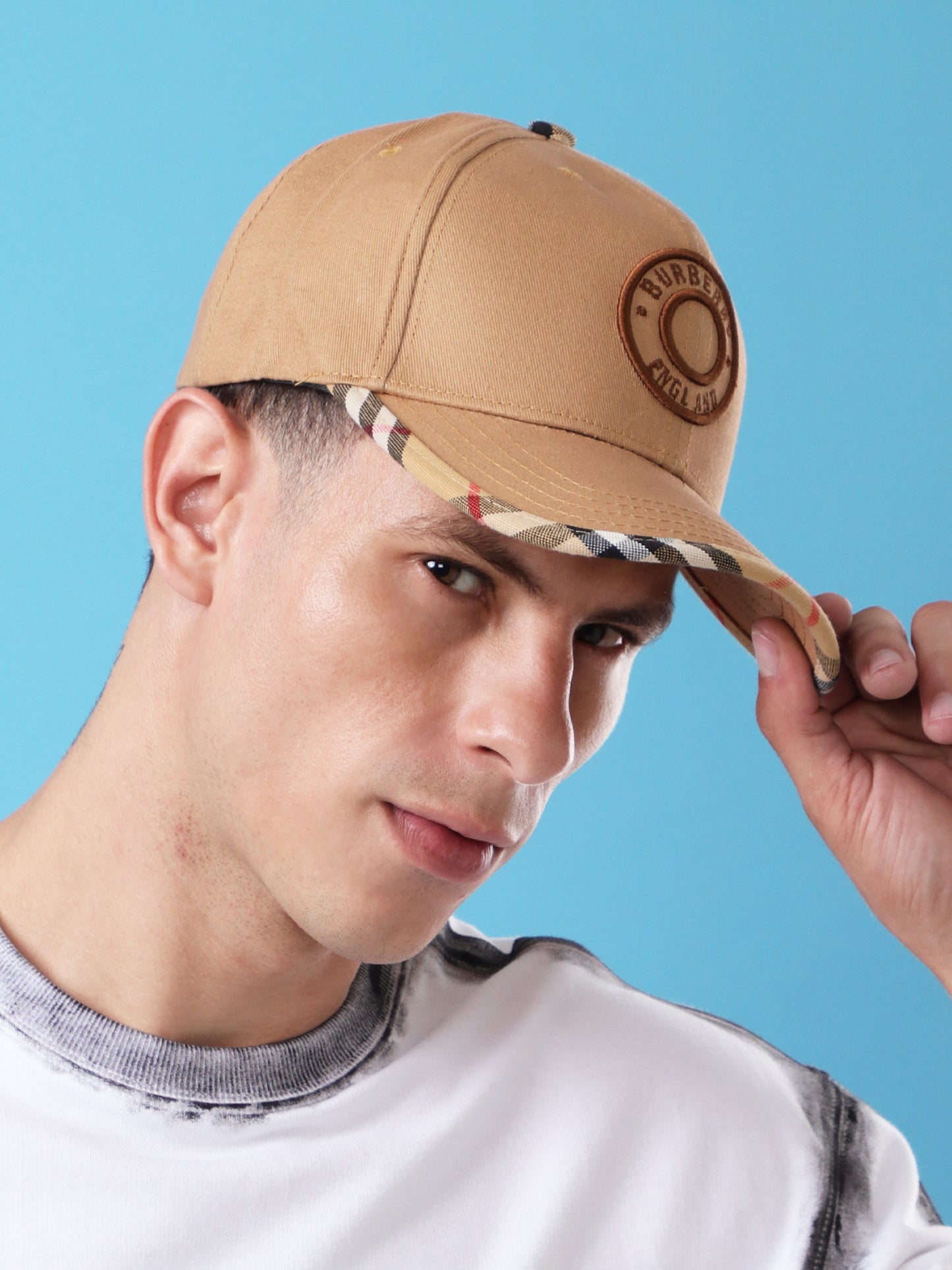 Beige Logo Baseball Cap