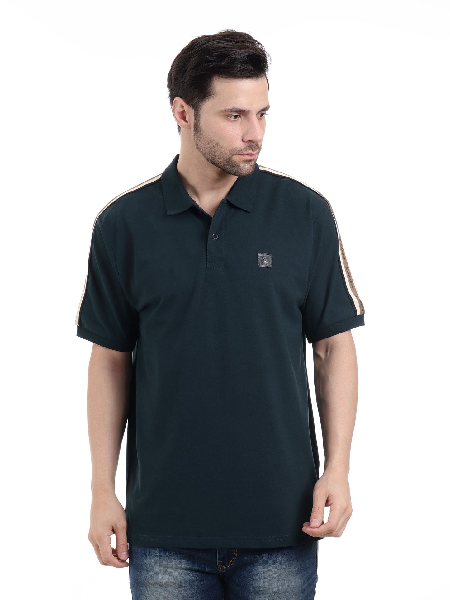 Elite Crest Polo – Deep Green
