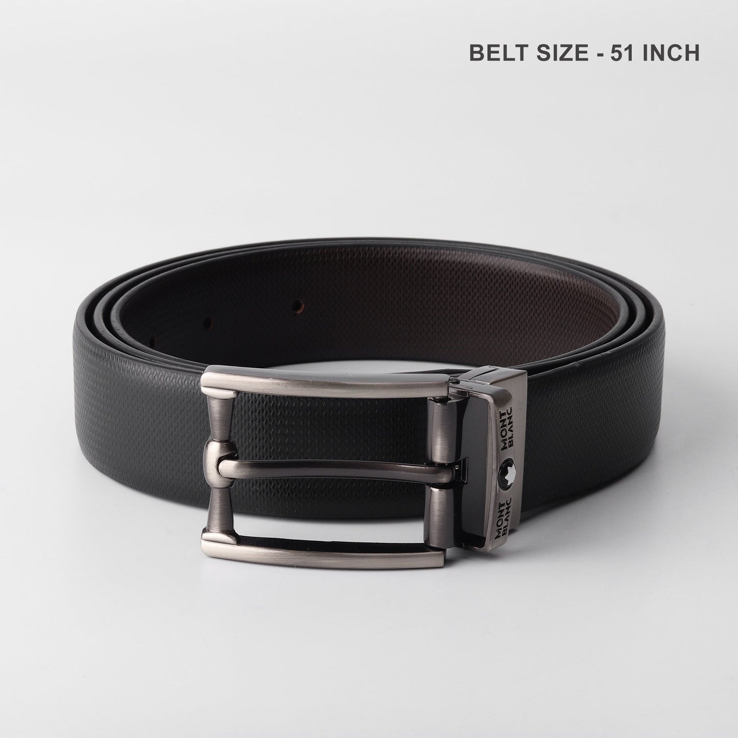 Modern Reversible Belt – Gunmetal Noir