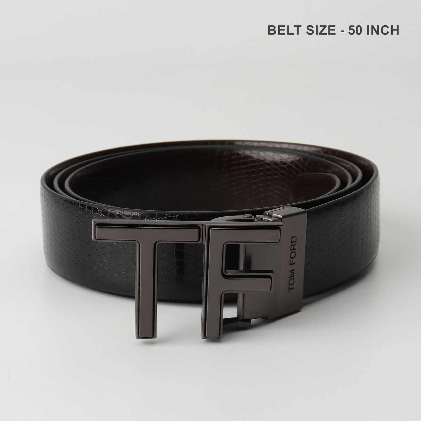 Noir TF Leather Belt