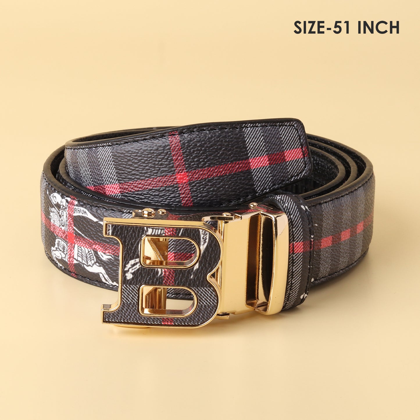 Burberry Monogram Plaid Belt