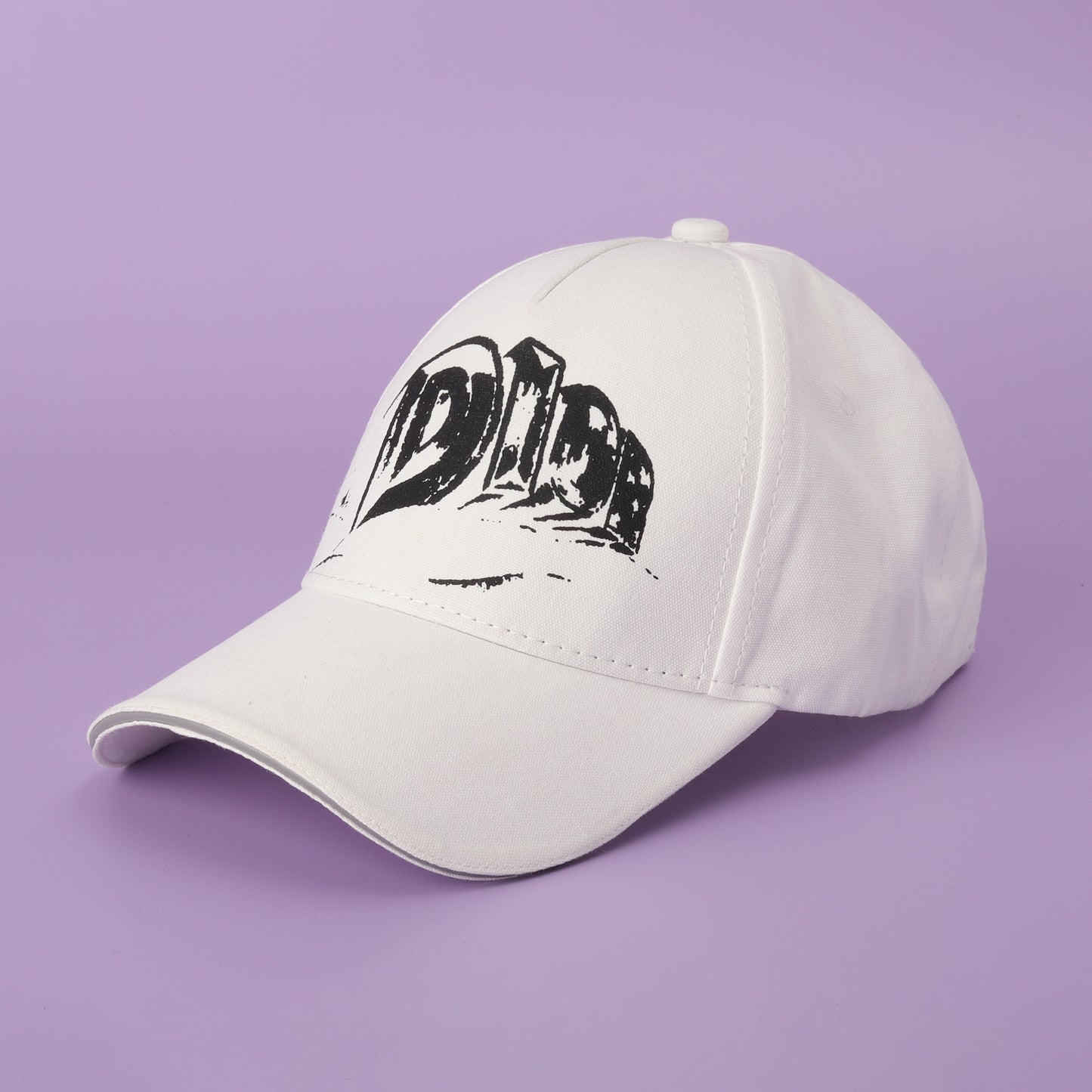 Dior White Graphic Logo Baseball Cap