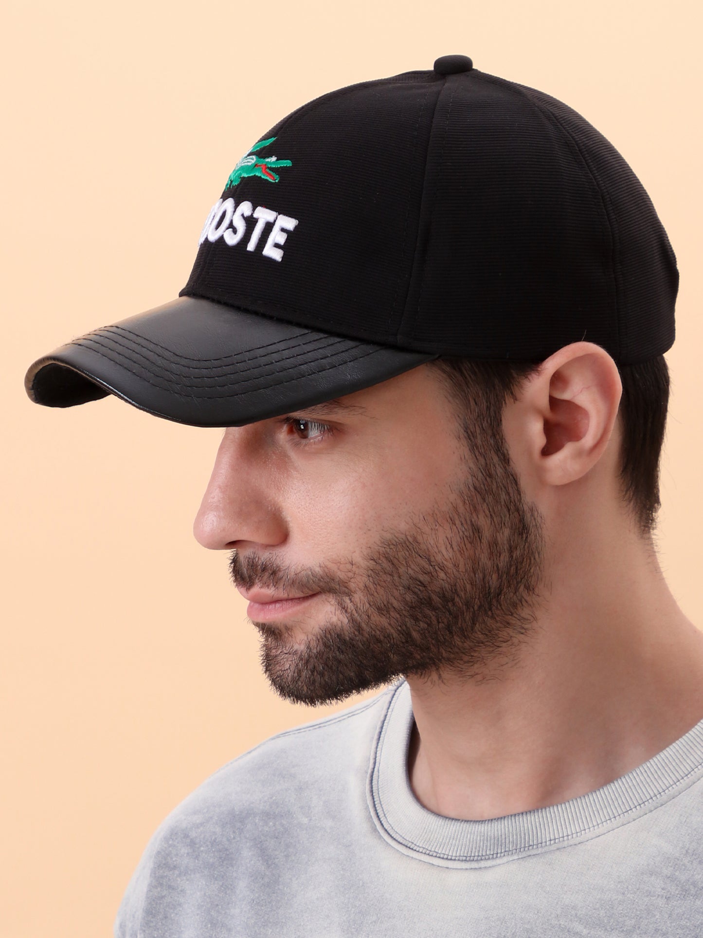 Lacoste Classic Black Crocodile Logo Cap