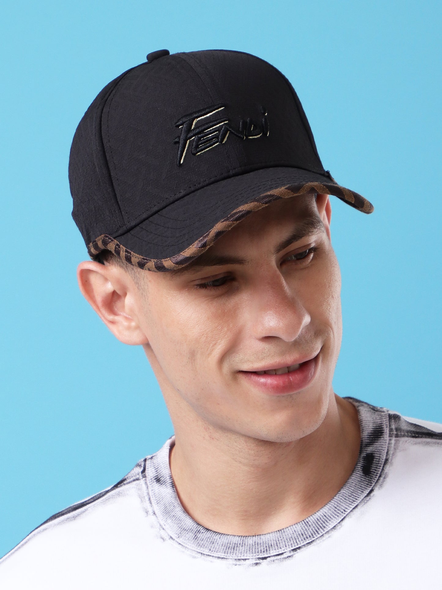 Black Monogram Baseball Cap