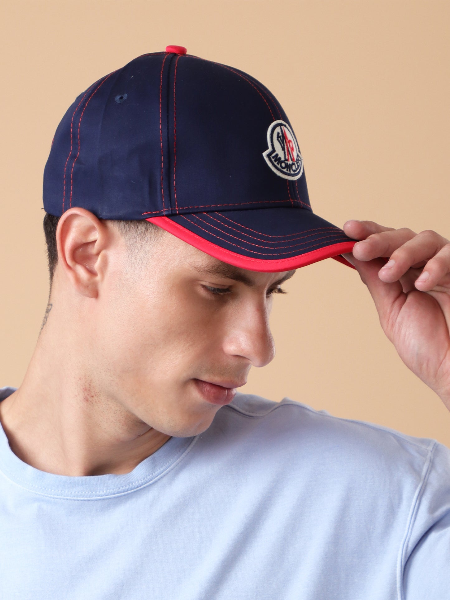 Moncler Tricolor Logo Baseball Cap