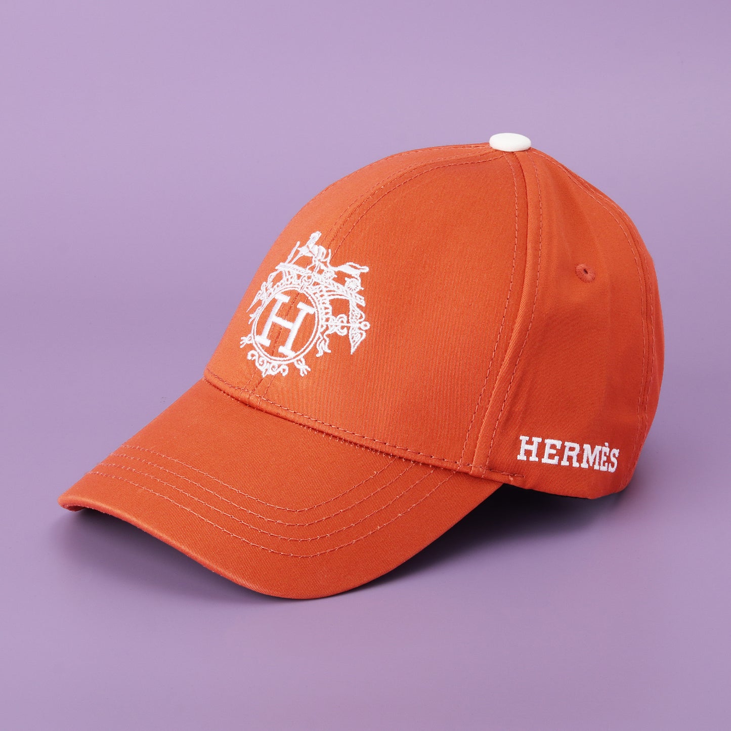 Hermès Orange Baseball Cap