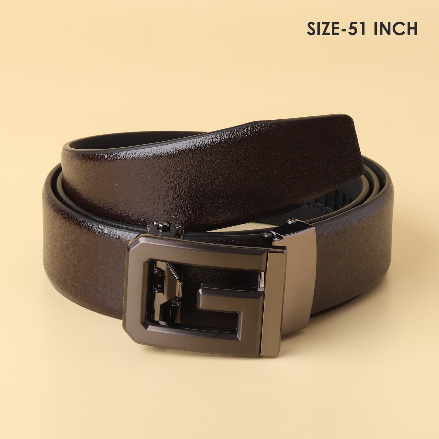 Leather Belt with G-Buckle