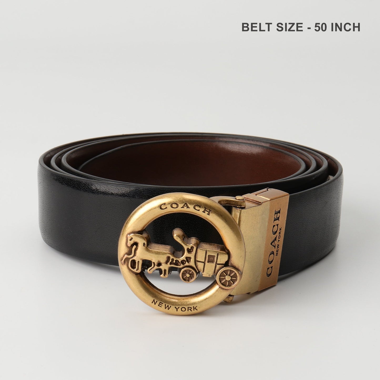 Heritage Round Buckle Belt – Antique Gold