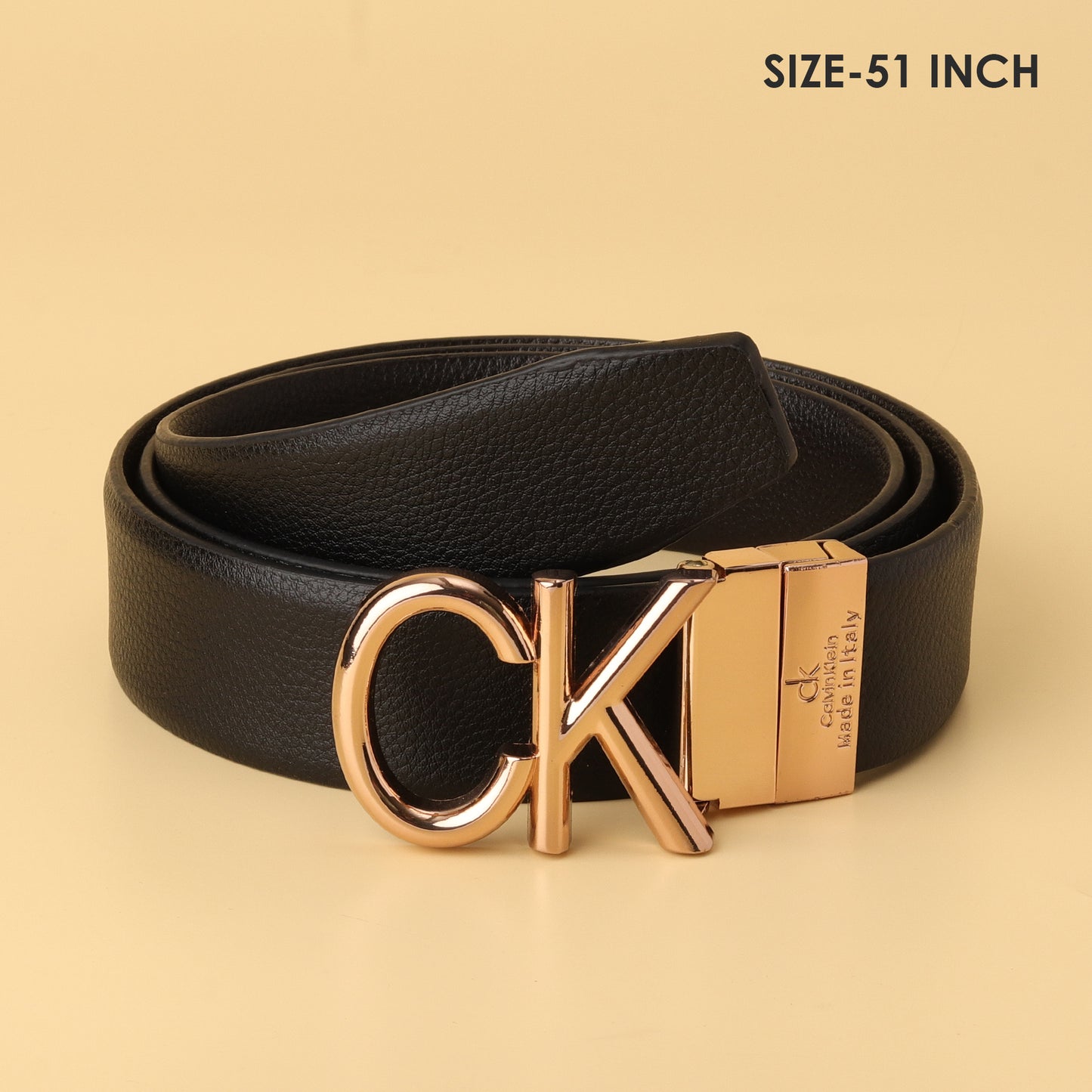 Gold CK Logo Buckle Belt