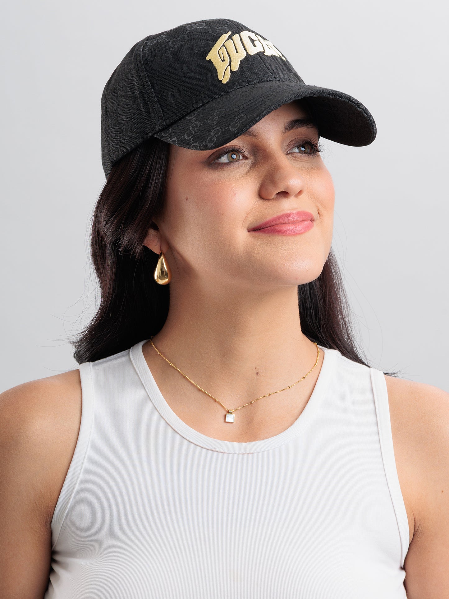 Noir Gold Monogram Cap
