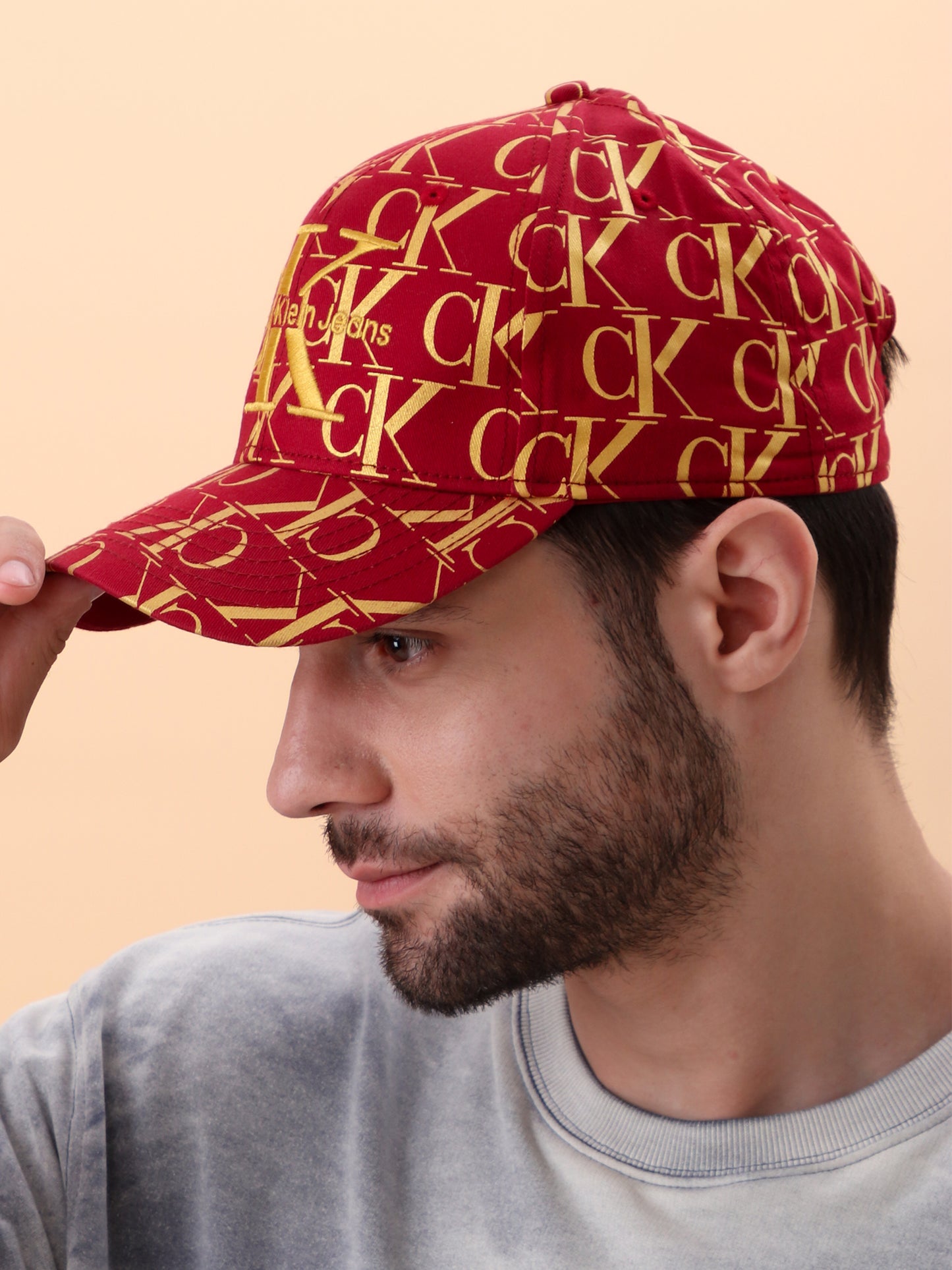Klein Jeans Monogram Red Cap