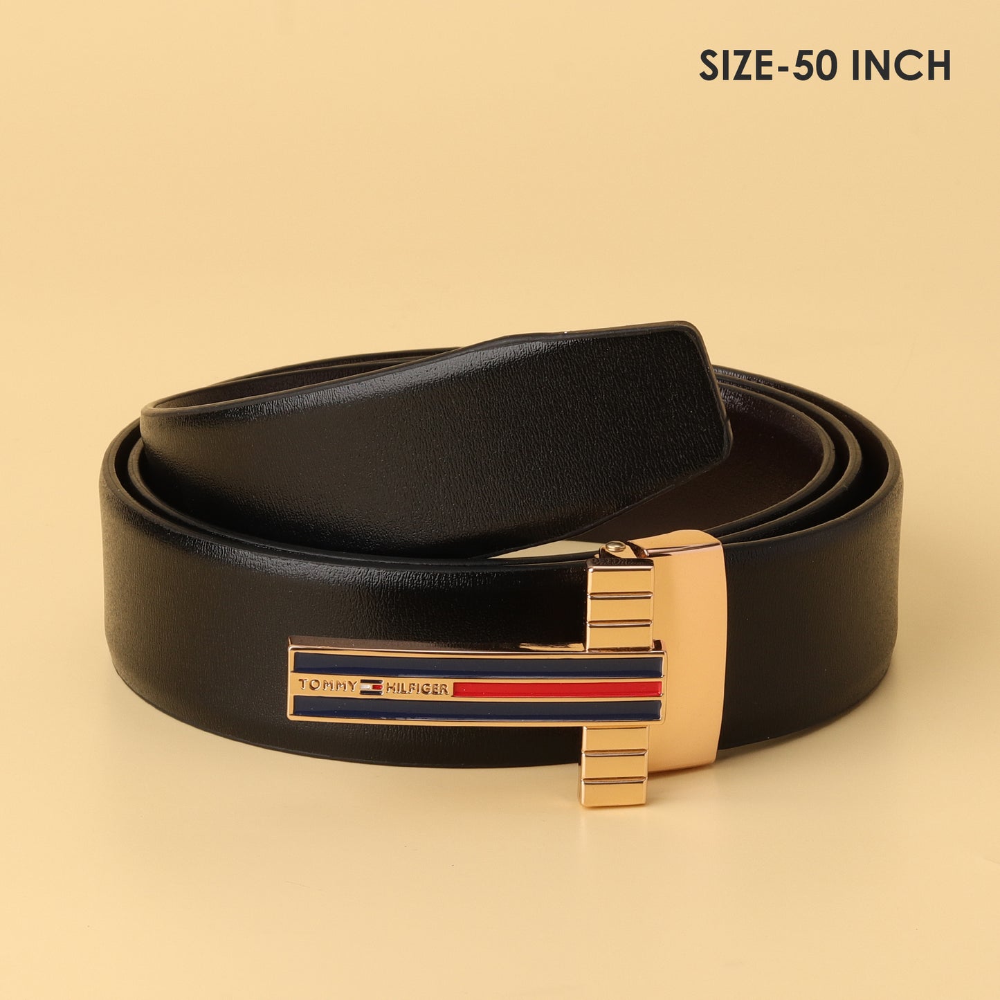 Hilfiger Gold Emblem Reversible Belt