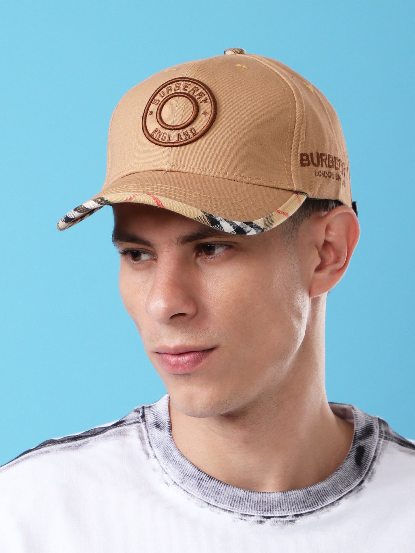 Beige Logo Baseball Cap