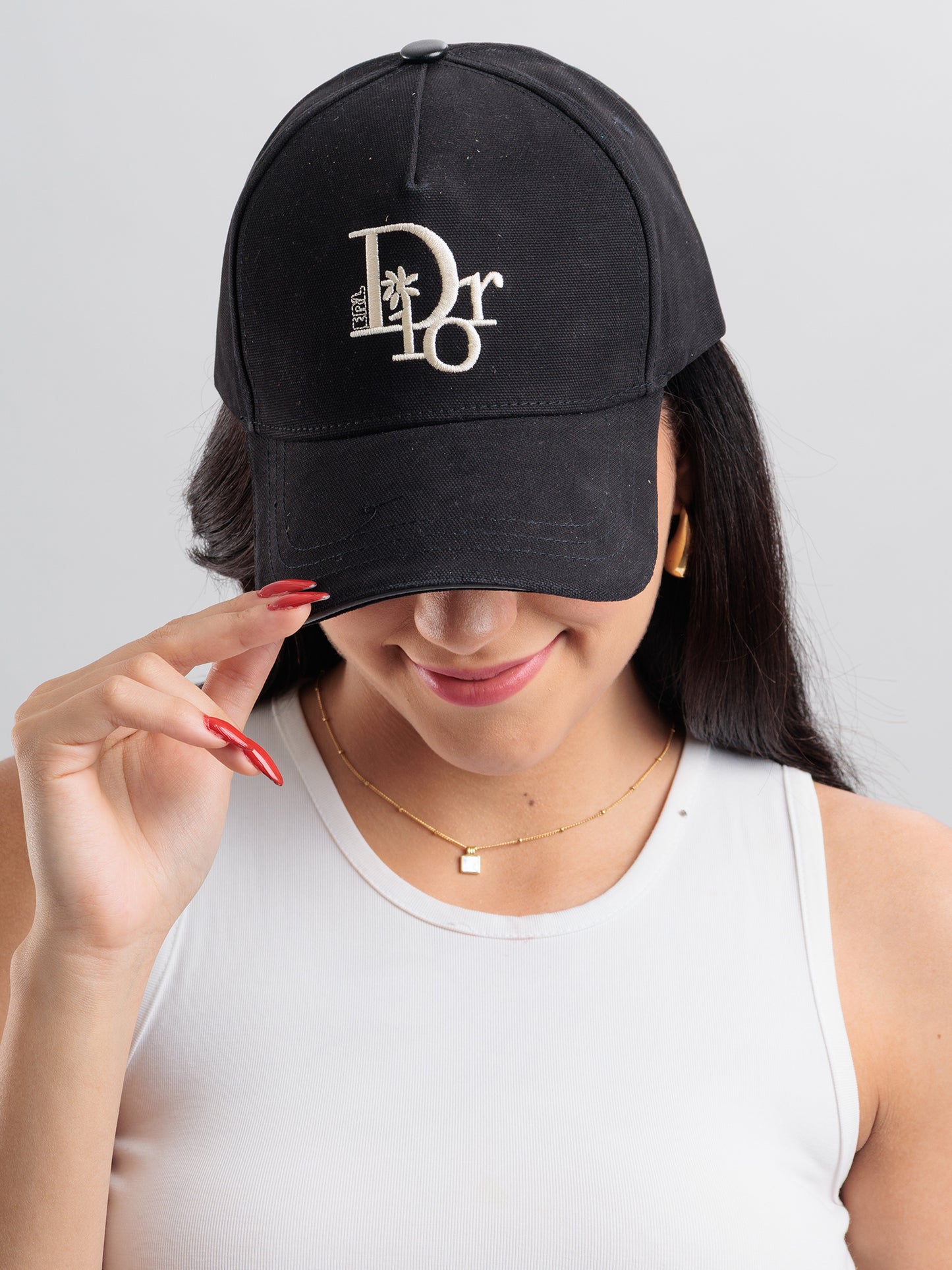 Noir Monogram Signature Cap