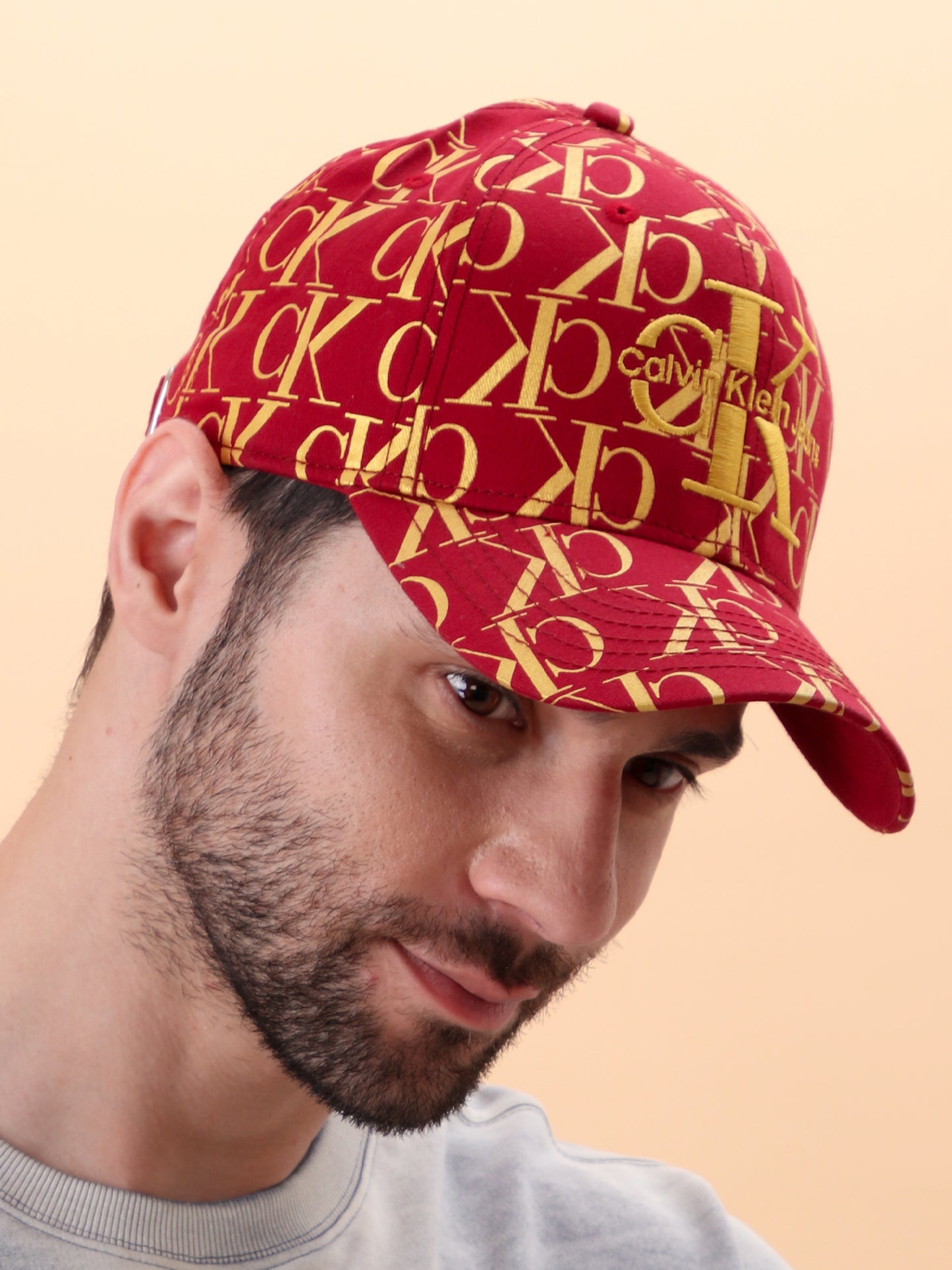 Klein Jeans Monogram Red Cap
