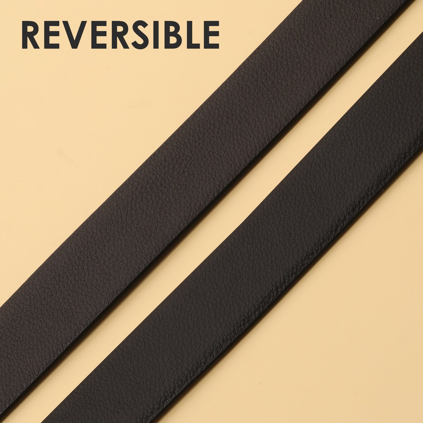 Black Panther Buckle Reversible Leather Belt