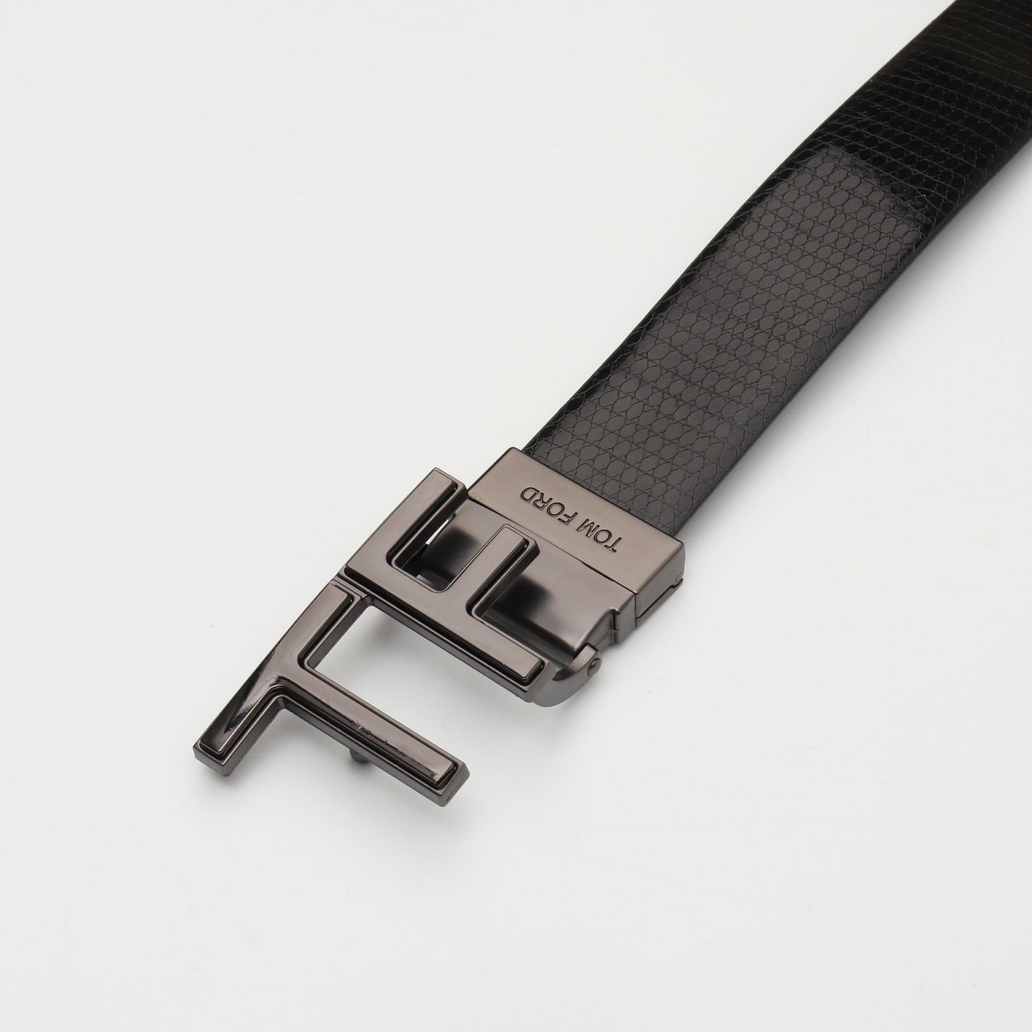 Noir TF Leather Belt
