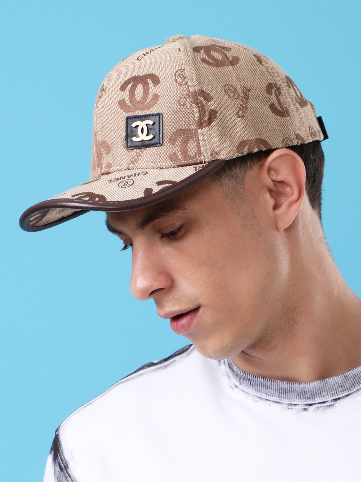Beige Monogram Cap – Luxury Fashion Streetwear