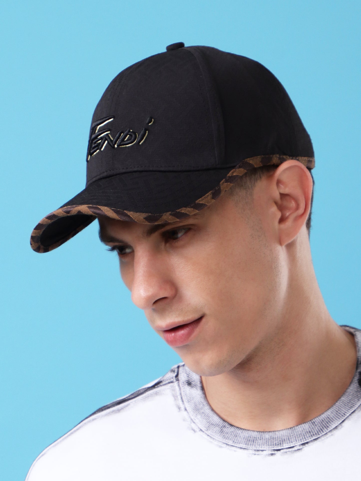 Black Monogram Baseball Cap