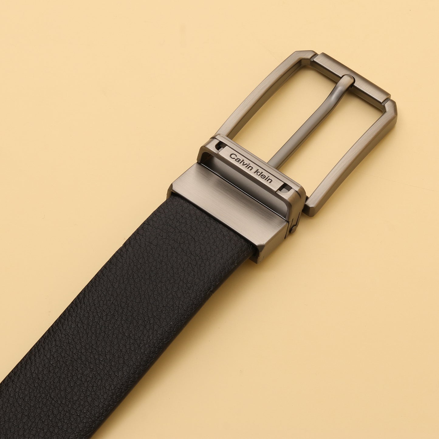 Dual Pin Buckle Leather Belt
