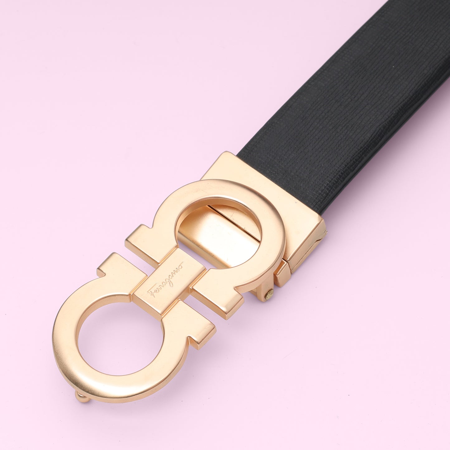 Gold Double Ring Buckle Belt