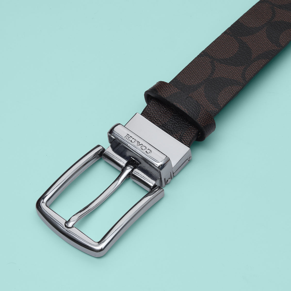 Espresso Heritage Silver Buckle Belt