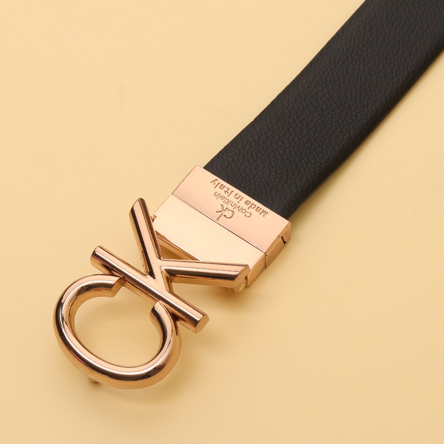 Gold CK Logo Buckle Belt