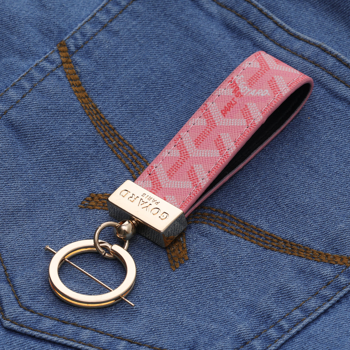 Pink Pop Signature Strap Keychain.