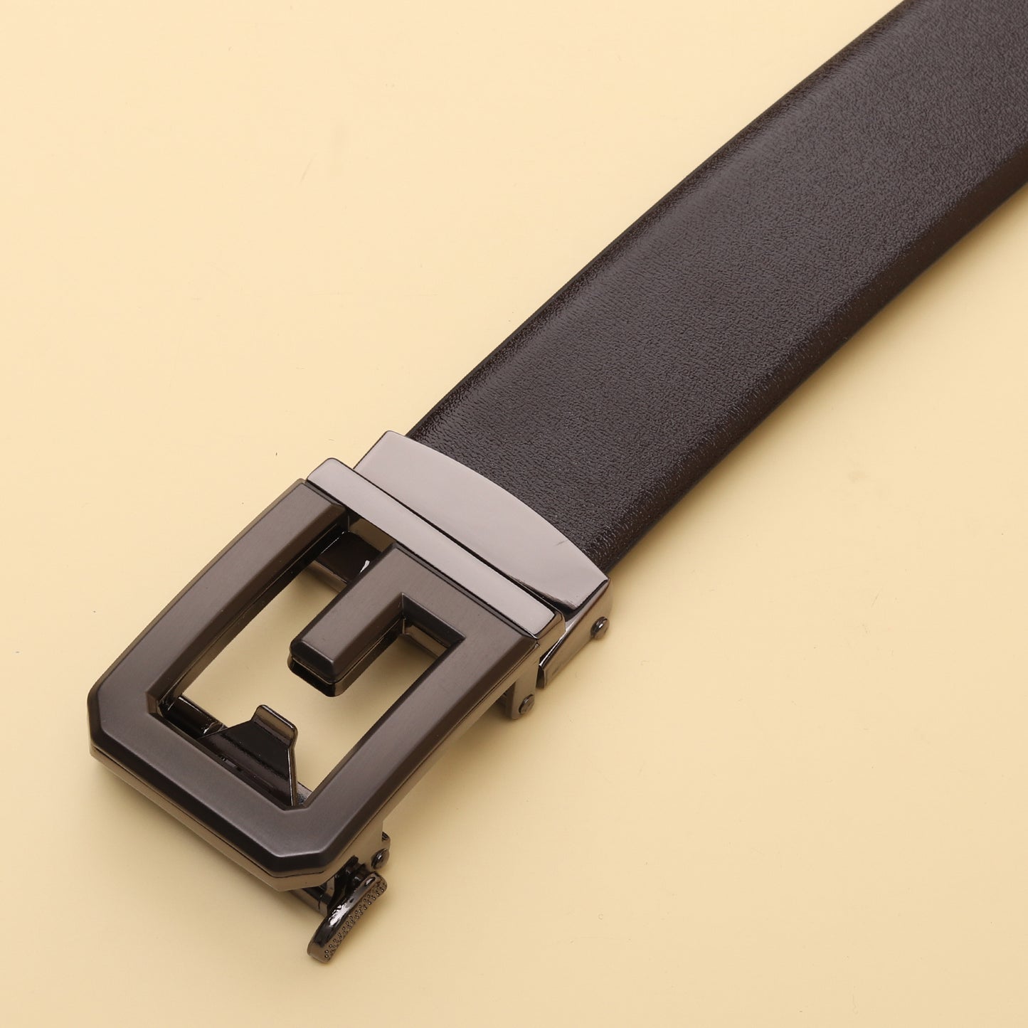 Leather Belt with G-Buckle