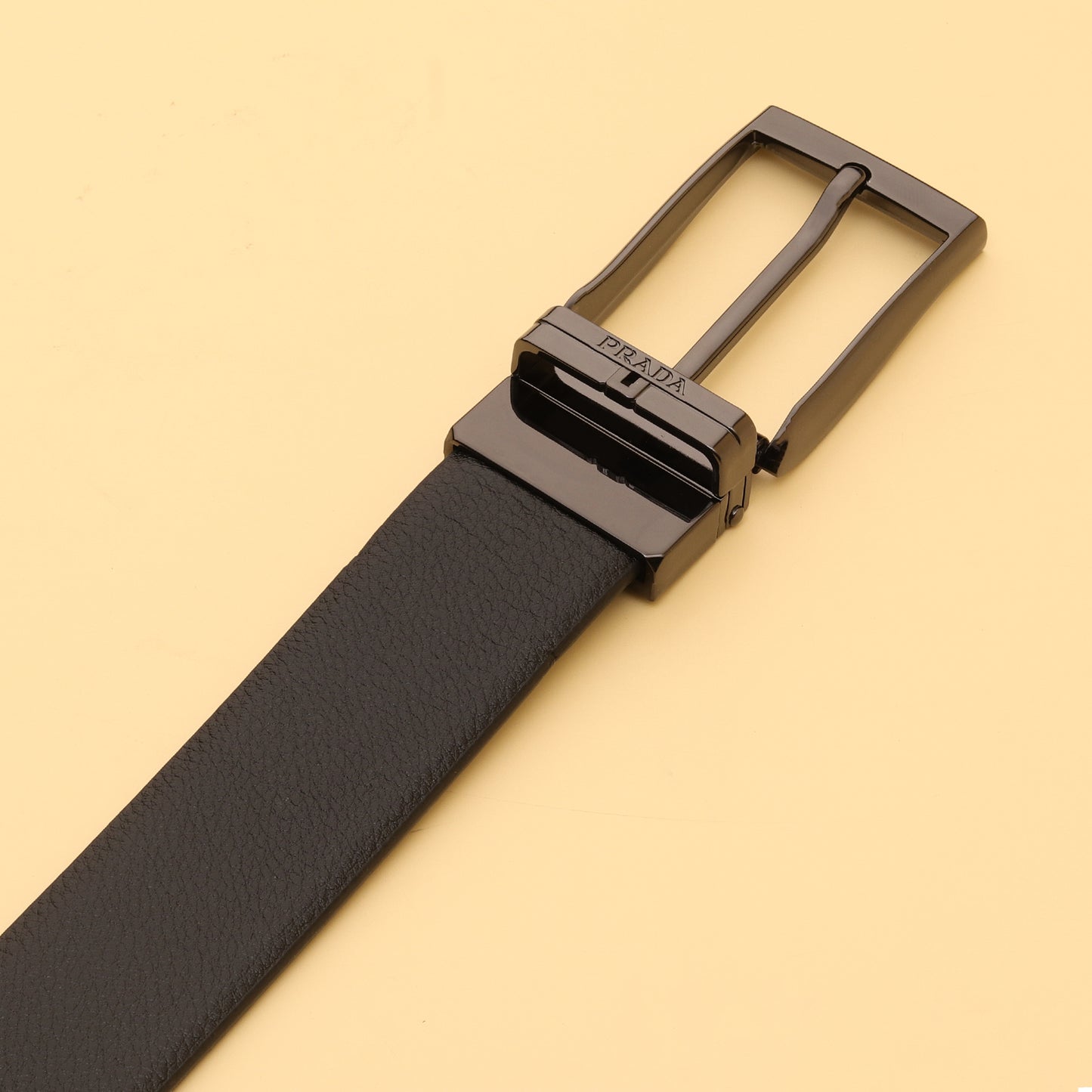 Reversible Leather Belt with Gunmetal Buckle