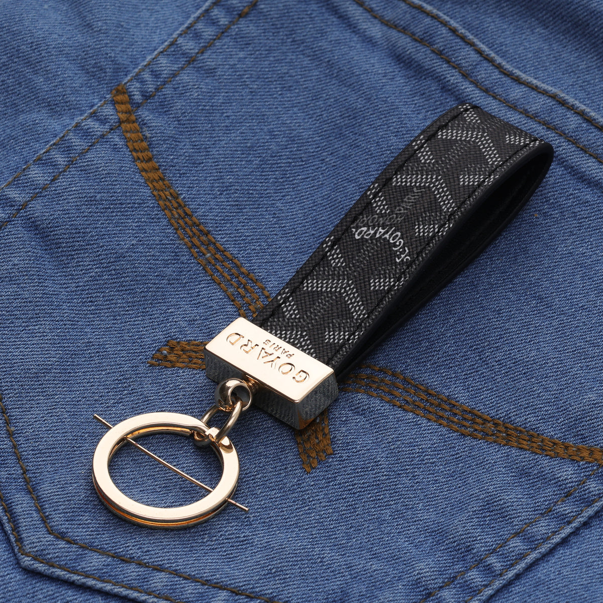 Midnight Noir Signature Strap Keychain