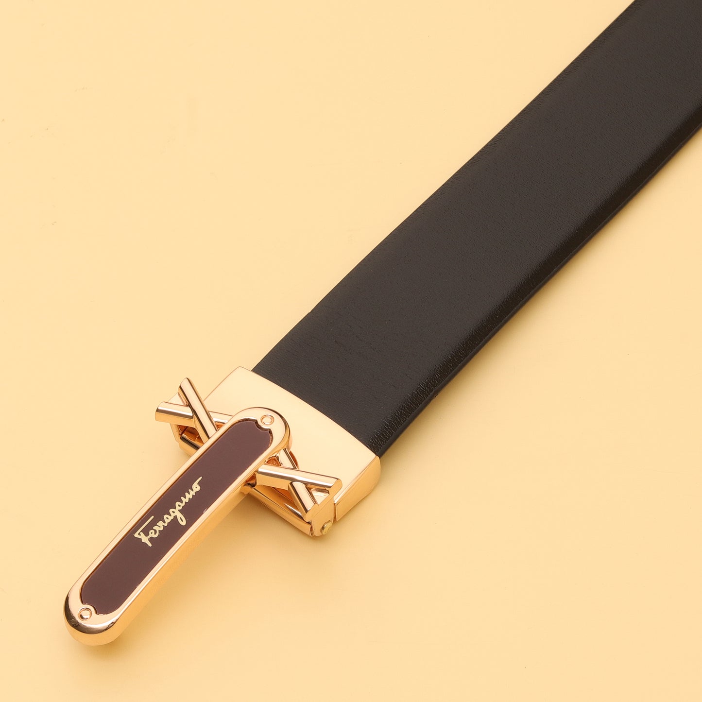 Gold-Tone Vara Buckle Belt