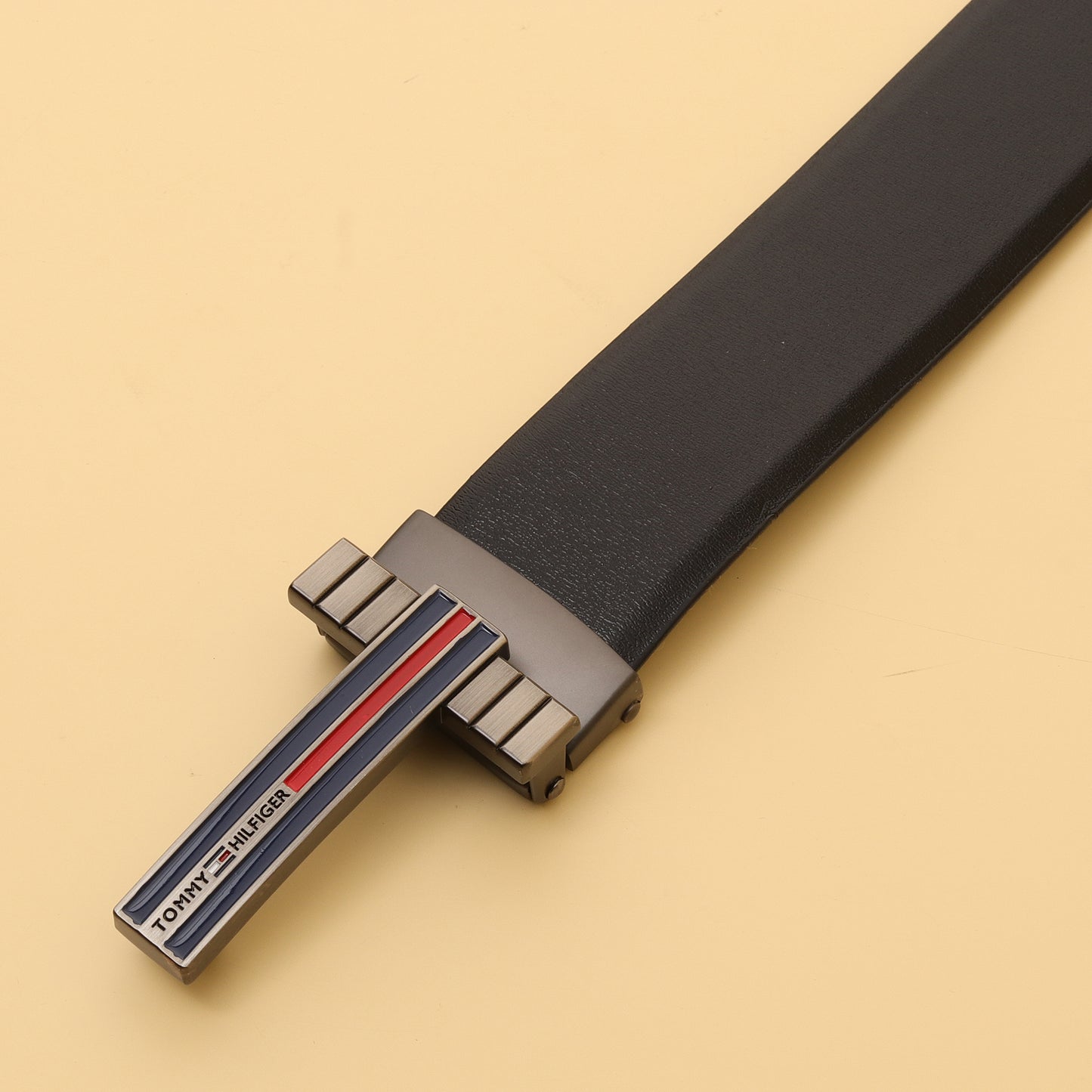 Leather Belt with Signature Buckle