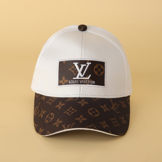 Vuitton White & Brown Monogram Cap – Luxe Streetwear Vibes