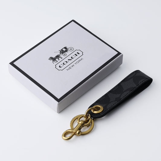Onyx Noir Signature Loop Keychain