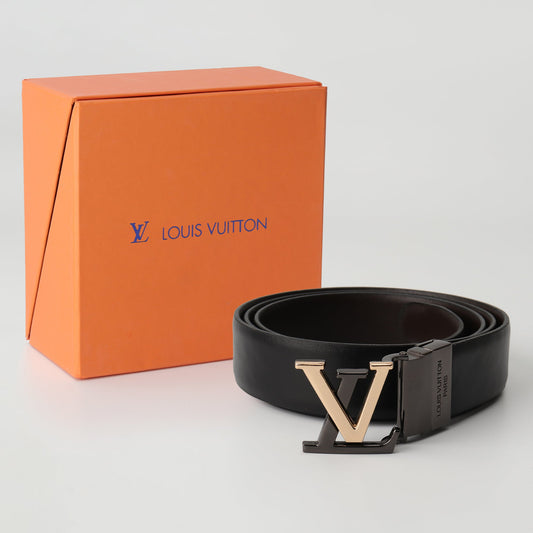 LV Initiales Eclipse Belt – Gold Accent