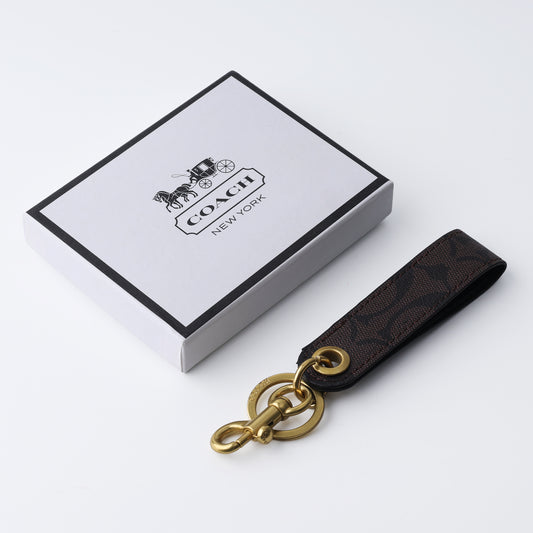 Espresso Shadow Signature Loop Keychain