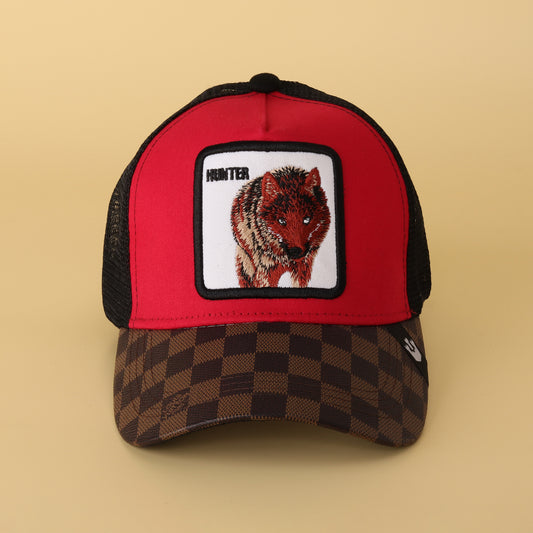 Hunter Wolf Embroidered Trucker Cap – Bold Streetwear Essential