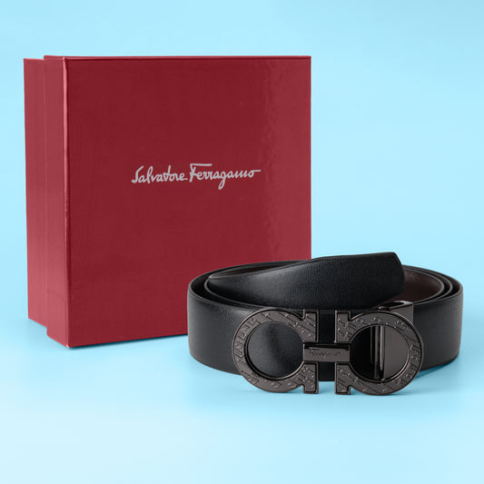Noir Gancio Signature Belt