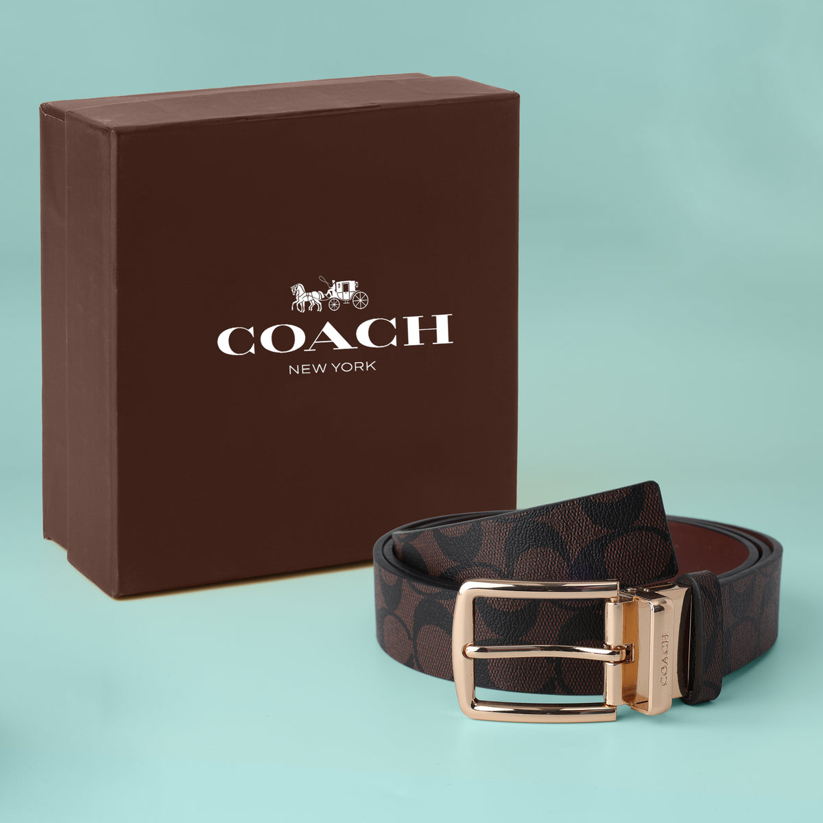 Espresso Signature Pattern Belt