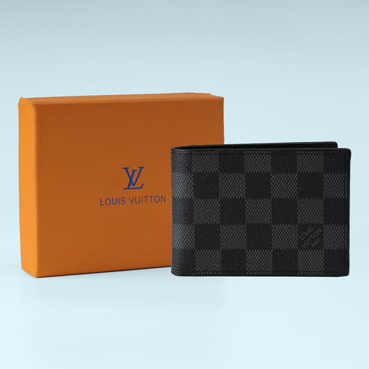 Dark Checkered Modern Wallet