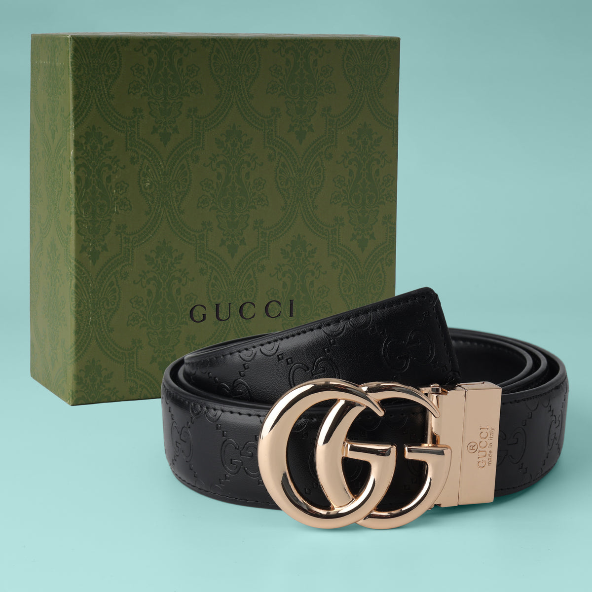 Onyx Emblem Statement Belt